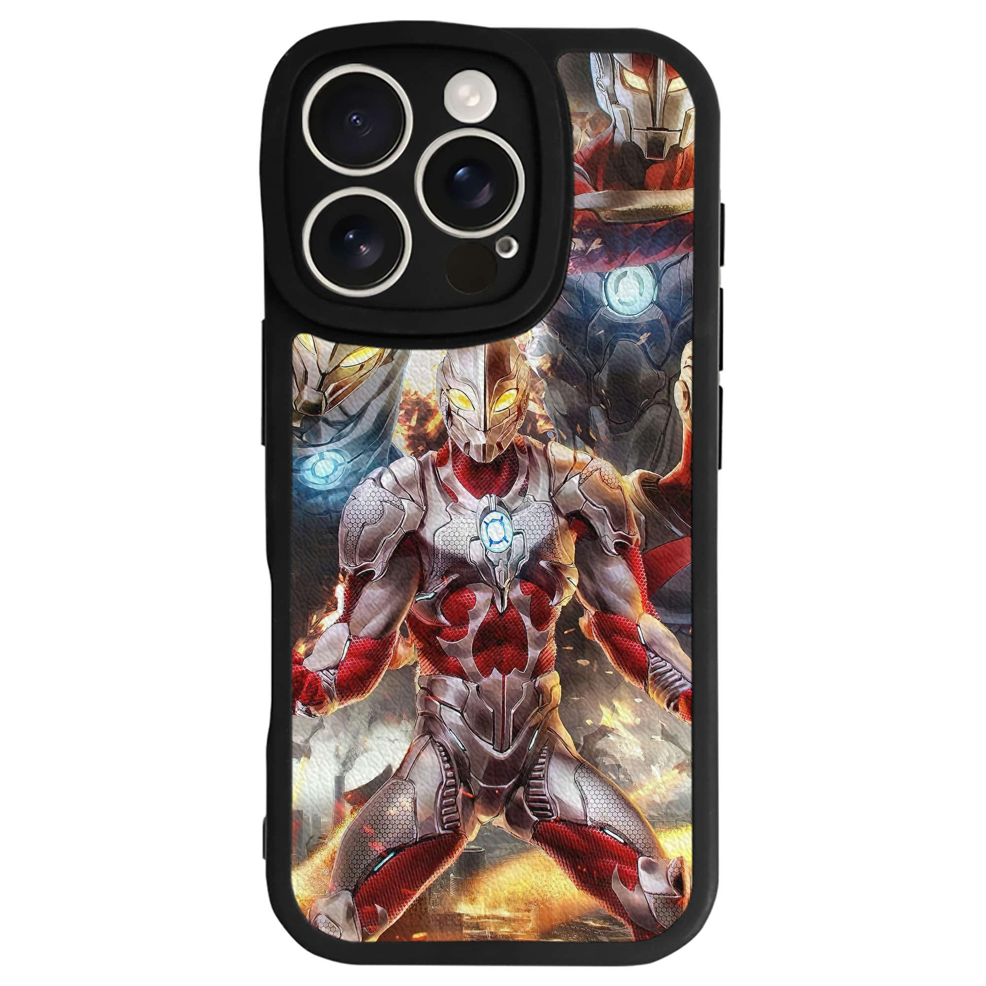 （画像用） ウルトラマン Ultraman 【iPhone 16シリーズ対応】シリコンスマホケース（レザー調） 材質：シリコン